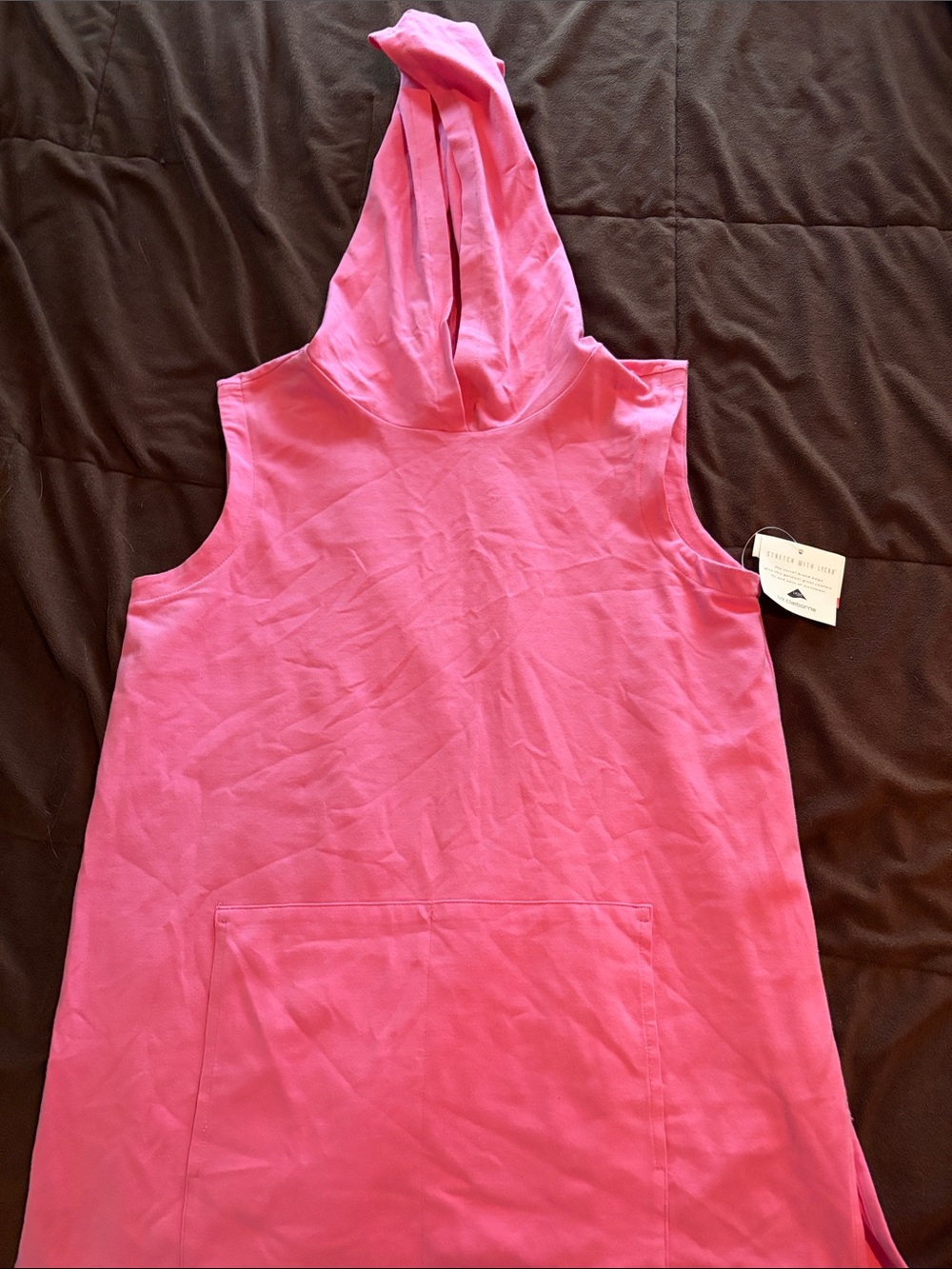 Liz Claiborne Pink Hooded Sleeveless Tunic